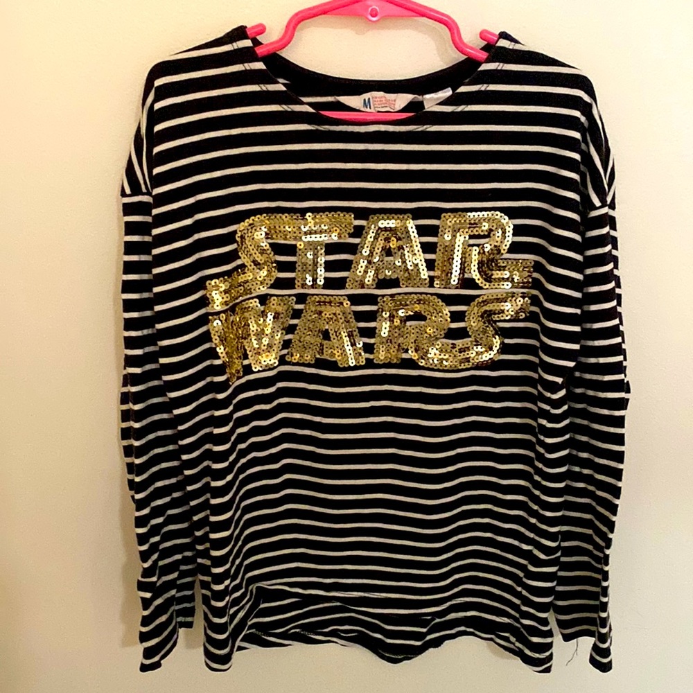 Star Wars Striped Longsleeve Top by H & M size 6-8 years